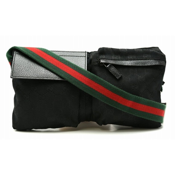 Gucci Bag Black GG Canvas Waist - Picture 2 of 9